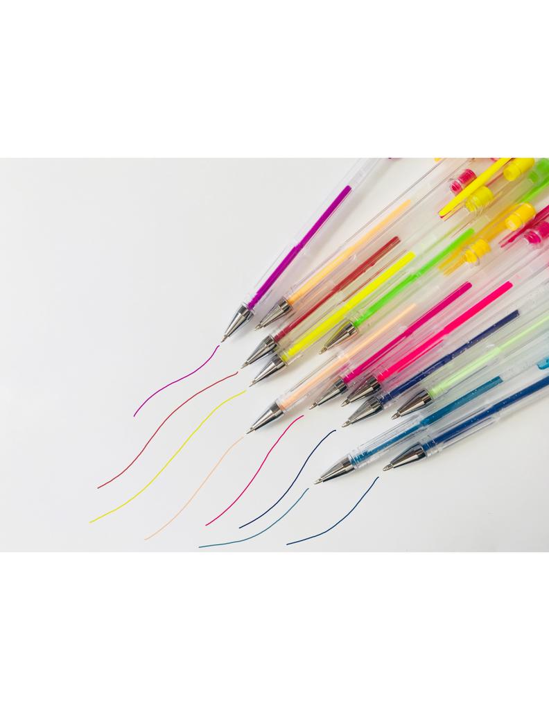 Grafix Gel Pen Set 18 pcs - Neon / Pastel / Glitter