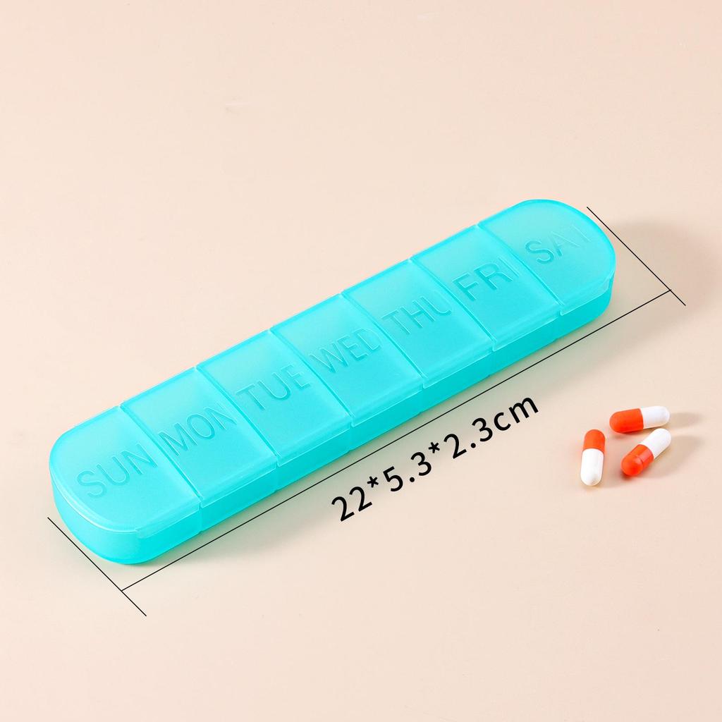 7-Day Mini PP Material Medicine Storage Box - Portable and Household Use