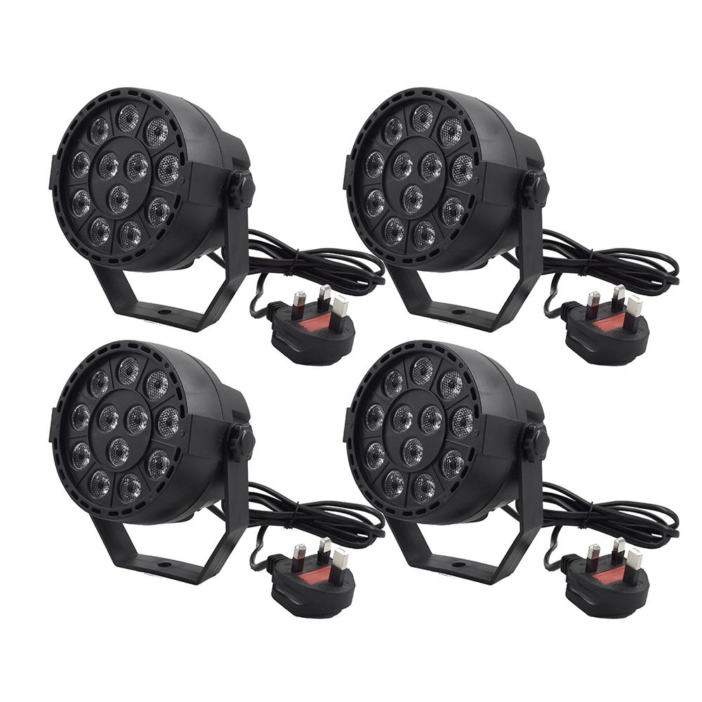 Светодиодный сценический светильник RGBW PAR Lights 12 шт. светодиоды 12 Вт со звуковой активацией, авто