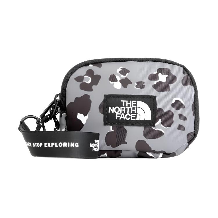 The North Face Модный повседневный спортивный кошелек-портмоне на молнии с принтом логотипа для женщин, цвет угольный NN2PN63M