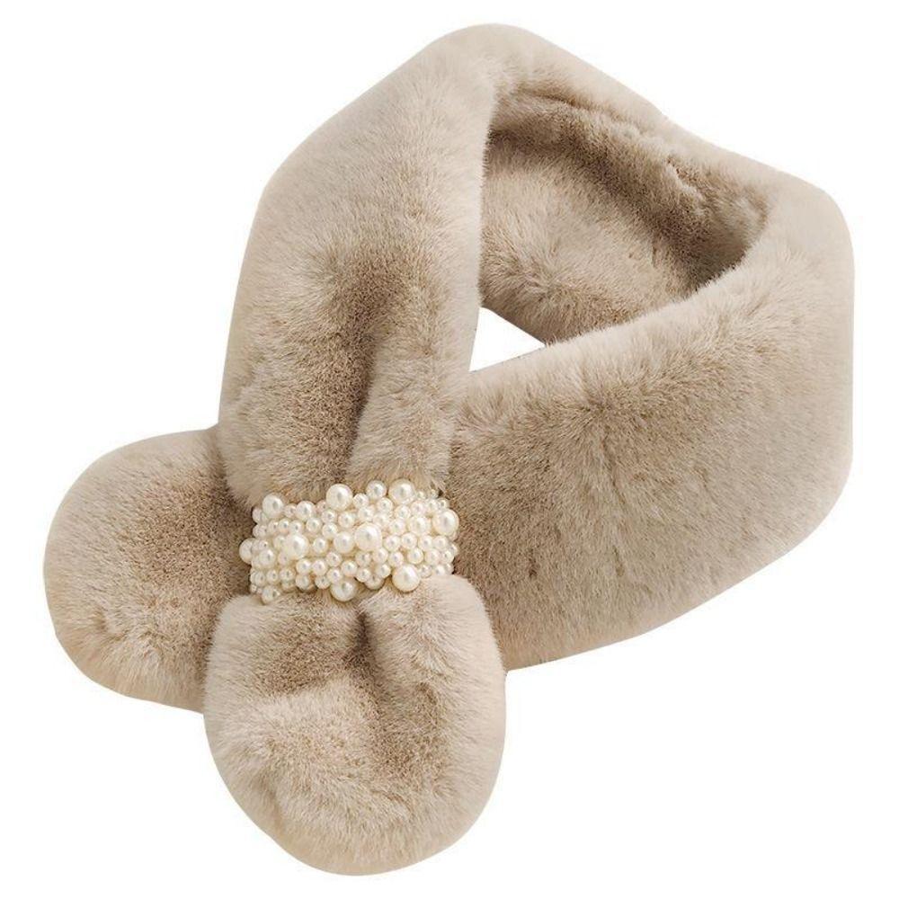 Thicken Shawl Winter Warm Neckerchief Wrap Neck Warmer Solid Color Cross Scarf