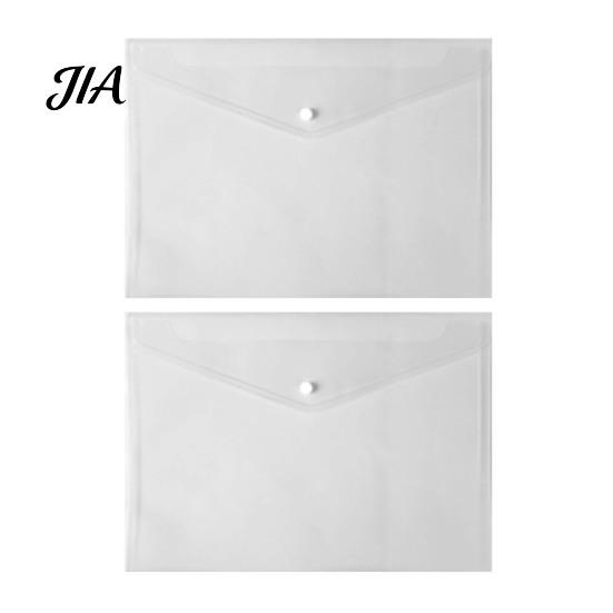 Student File Pouch 2PCS A4 Size Document Folders with Snap Closure, Waterproof Thickened PVC Schoolbag Folder Organizer, Lightweight Storage