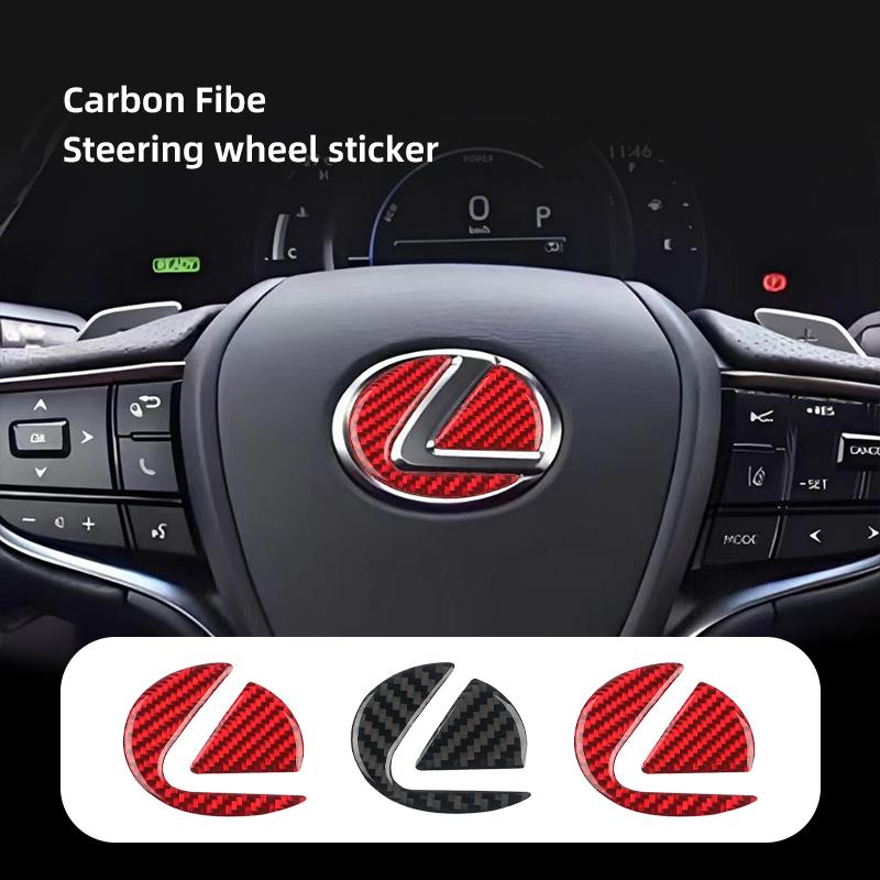 SFSE5 Car Steering Wheel Emblem Decorative Stickers Auto Accesorioss For Lexus LS RZ IS350 ES300 GS350 CT200h GX460 LX570 RX500h NX300