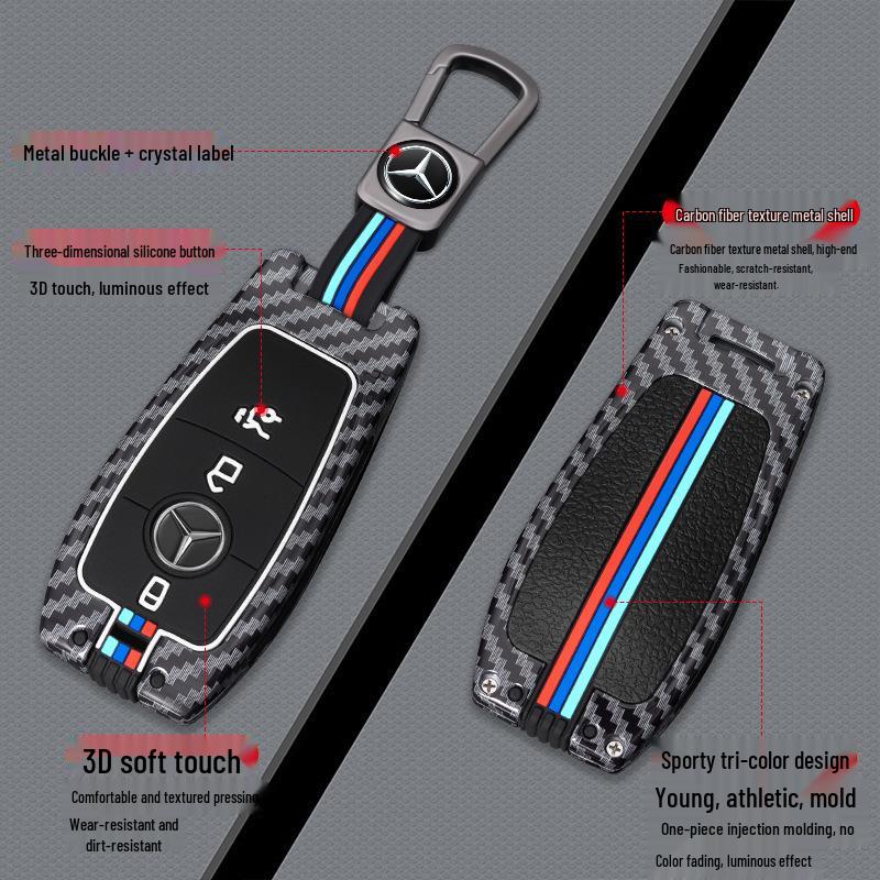 Чехол для ключей Mercedes для AMG G63, G500, E-Class, GLE450, GLS, E300L и GLC350.