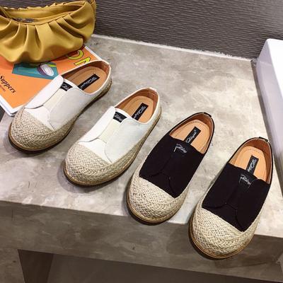 Модные эластичные эспадрильи-слипоны, женские тапочки из ткани, обувь рыбака, женские тапочки-мюли, пляжные шлепанцы, сандалии на плоской подошве