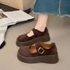 2025 New Spring and Autumn with Skirts, Small Leather Shoes, Round Head Jk Single Shoes, Loafers, Platform Mary Jane Women's Shoes