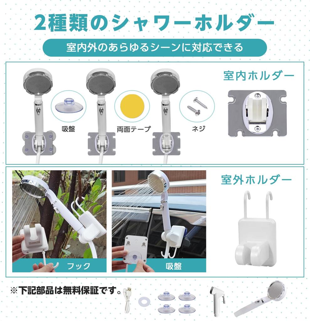 ZenCT Портативный Душ На Открытом Воздухе USB Перезаряжаемый 6000 мАч [Версия 2024 и Прямая Головка В Комплекте] Электрический Душ Кемпинг Плавная Регулировка Воды