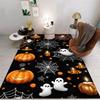 1 шт. Хэллоуинский коврик Ужасы Жуткая тыква Паутина Череп Ковер Очень подходит для украшения на Хэллоуин