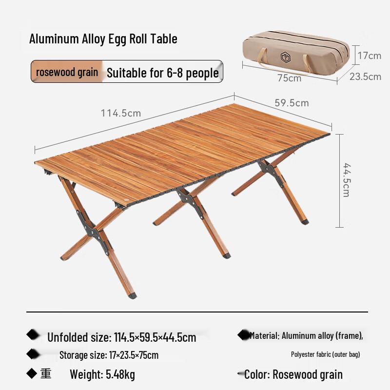 Jingzao Aluminum Alloy Roll-up Camping Table