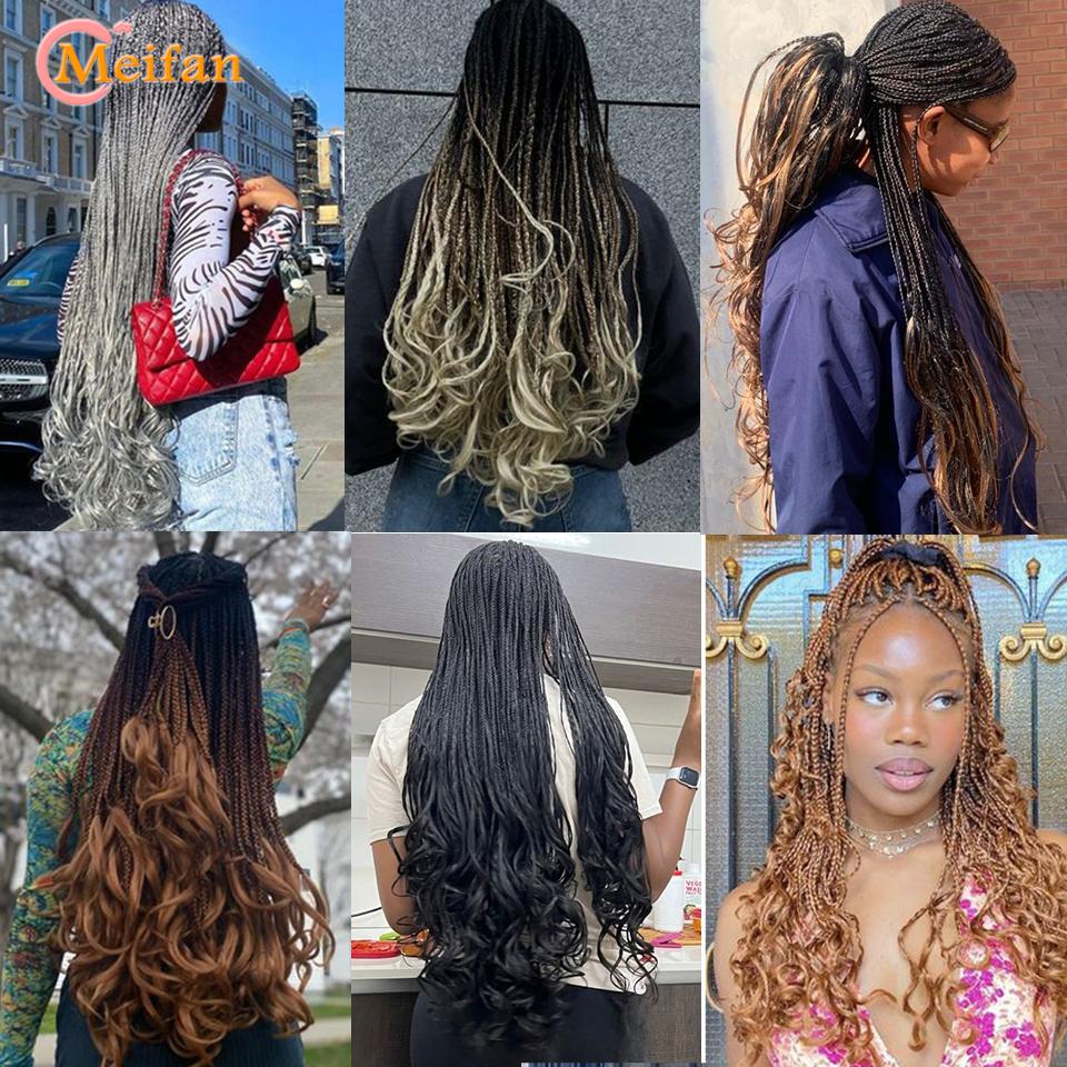 18-дюймовые синтетические свободные волнистые плетения волос, большие волны, вязанные крючком волосы, предварительно растянутые французские кудри, омбре, косы для женщин
