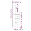 VidaXL Buffet haut Blanc 34,5x34x180 cm Bois d'ingénierie 3198857