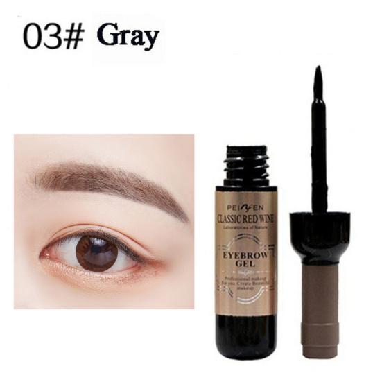 Гель-усилитель для бровей Wine Bottle Peel Off Eyebrow Penhancer, стойкий, не размазывающийся, окрашивающий крем для бровей