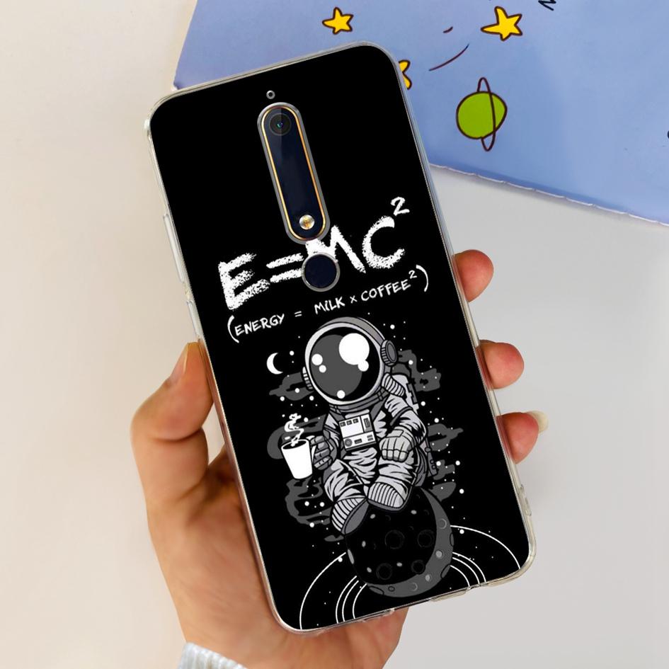 For Nokia 6 2018 Case Fashion Flower Soft Silicone Bumper For Nokia 6.1 Cover TA-1043 TA-1045 TA-1054 TA-1050 TA-1068 Phone Case