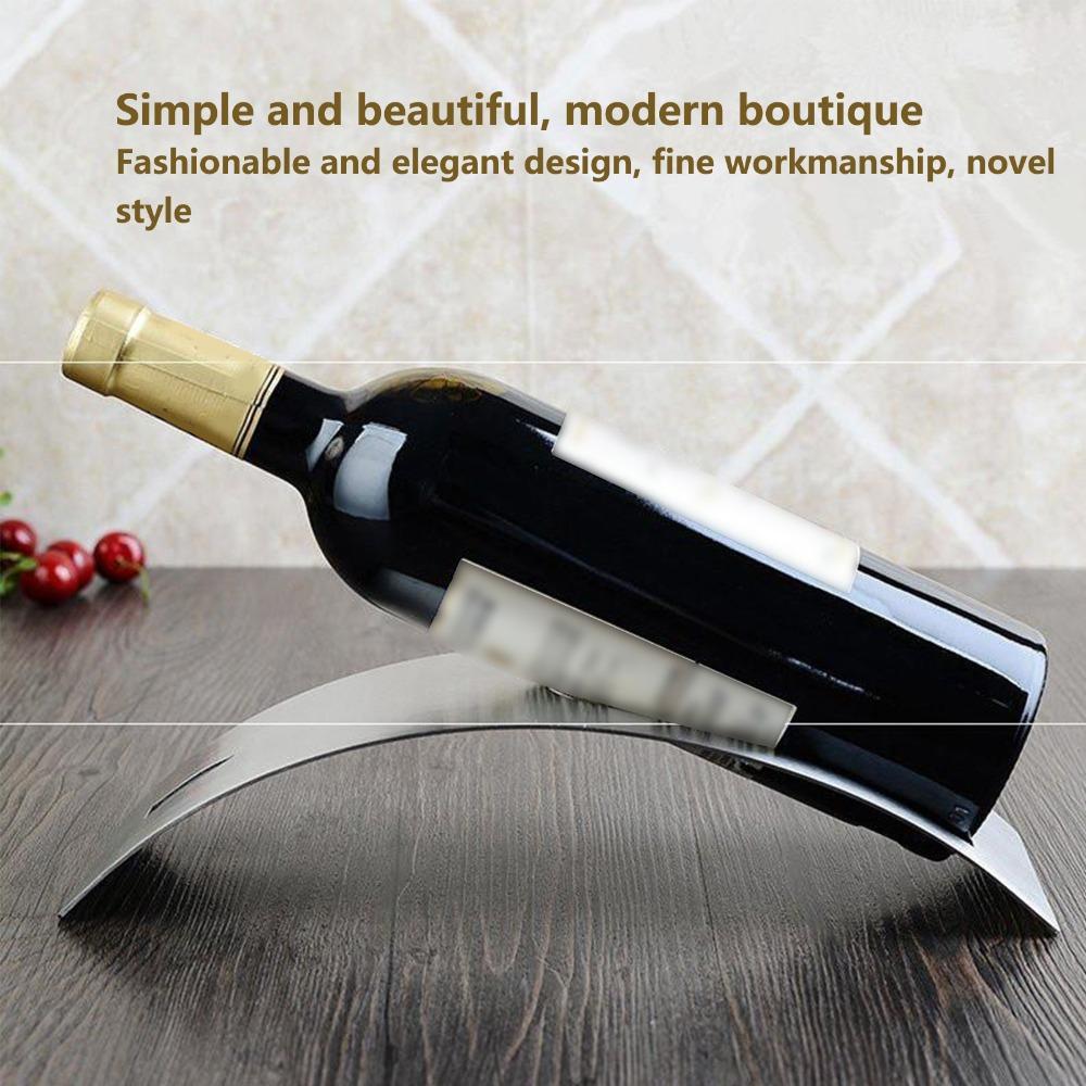 Stainless Steel Wine Rack Display Stand Countertop Wine Bottle Holder  Home Kitchen Decor