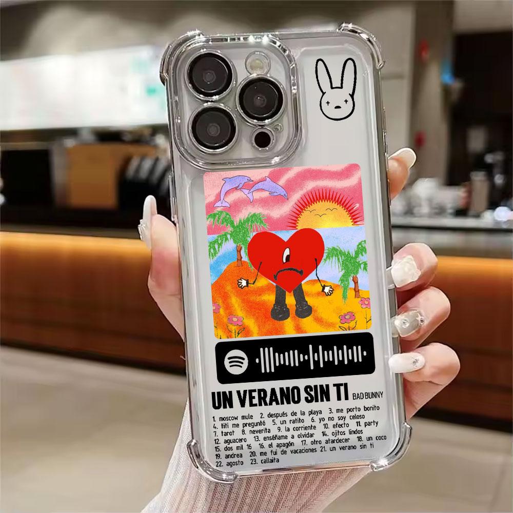 Bad Bunnys Album X 100 PRE Phone Case for iPhone 17E 11 13 15 16 17 Pro Max 14 Plus 17Air 16E Pro 12 17Pro Soft Shockproof Cover
