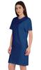 Inkmeso Женское однотонное платье-сдвиг с коротким рукавом, обычного кроя, футболка из хлопкового джерси
