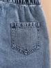Single-piece girls' outdoor street casual vacation comfortable fashion simple girl trend sweet versatile snowflake pink heart embroidered denim skirt
