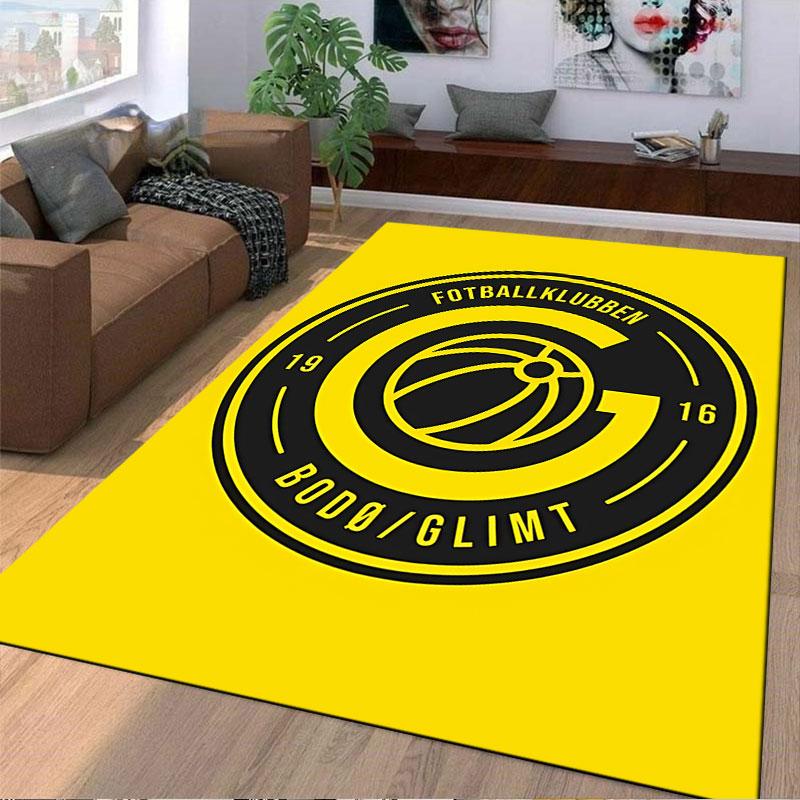 Футбольный ковер Bodø/Glimt, подходящий в качестве нескользящего коврика для гостиной или спальни у дивана