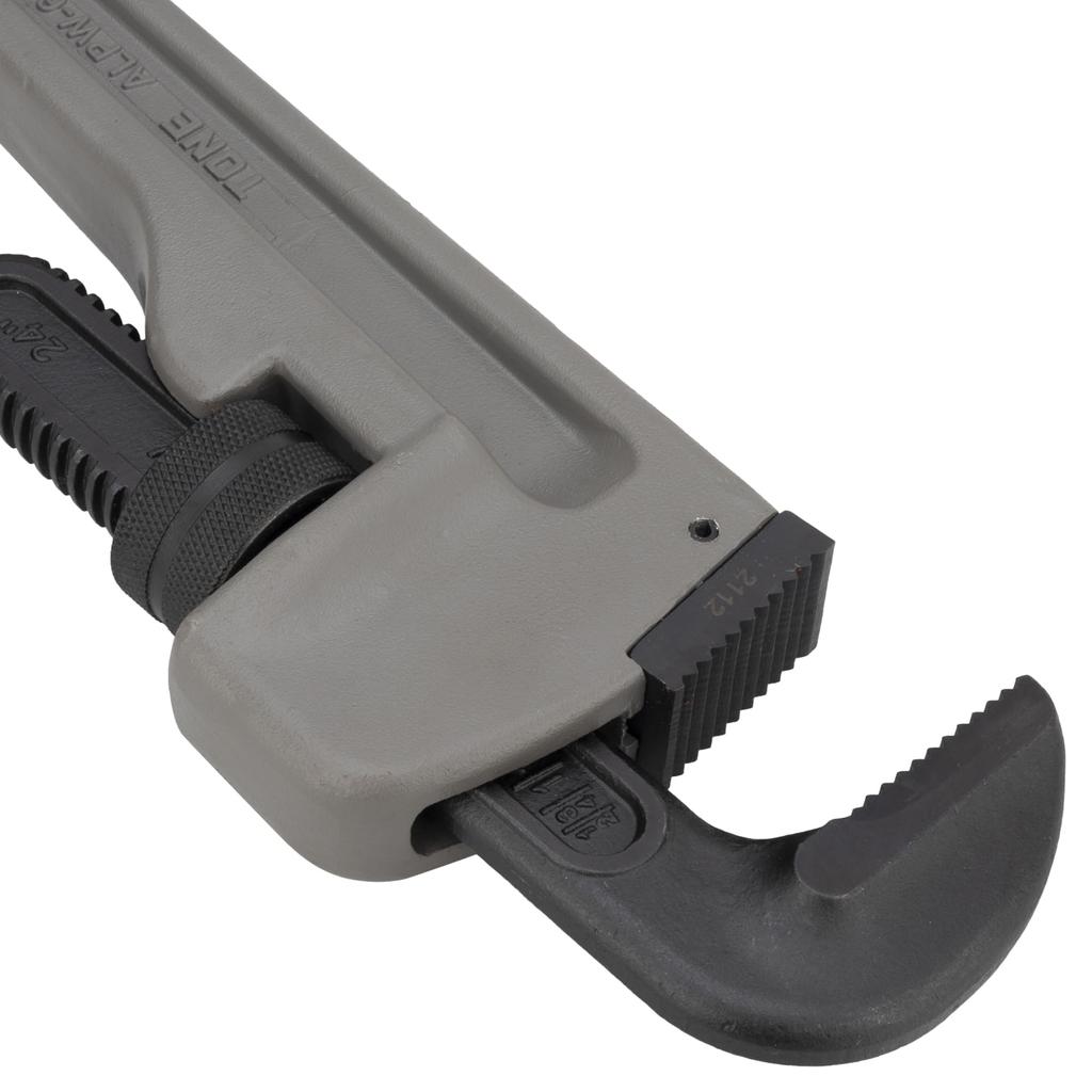 TONE Aluminum Pipe Wrench Applicable Pipe Diameter 80A Total Length 558mm Maximum Opening 100mm ALPW-600