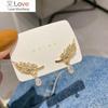 14K Real Gold Plating AAA Zircon Luxury Leaf Drop Pendant Earrings Elegant Women Korea New Fashion Jewelry Wedding Party Earring