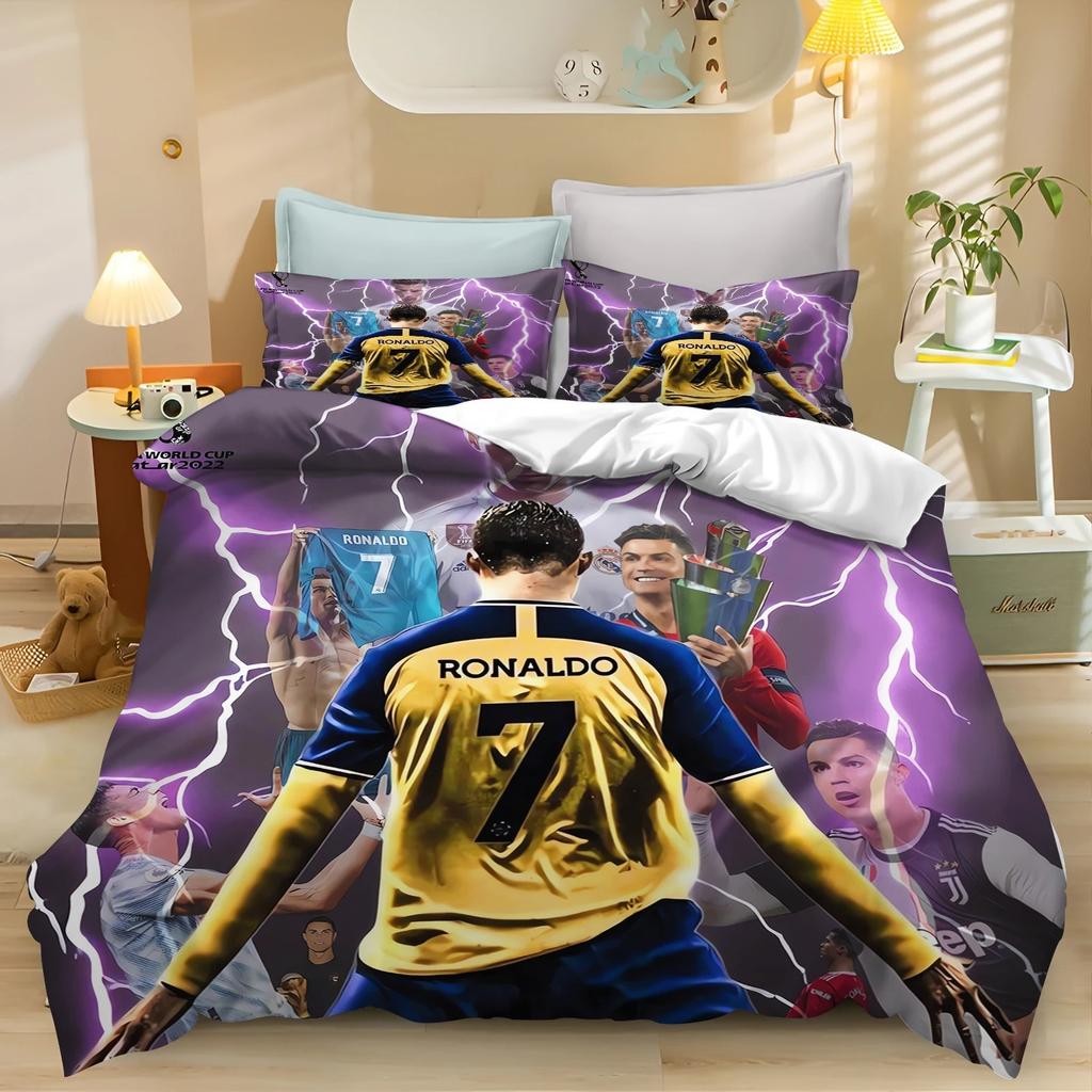 3D Printed Football Star Bedding Set Football Star Duvet Cover Double Twin Full Queen King Adult Kids Bedclothes Quilt Cover