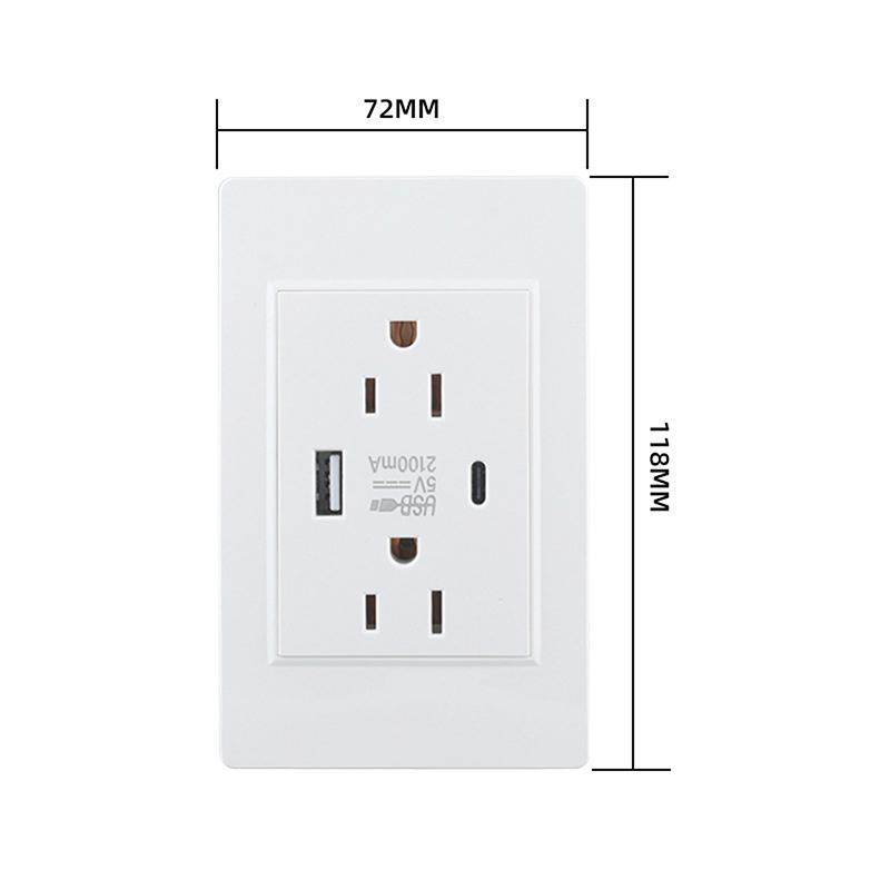 Новое 5 В 2,1 А USB Type-c Зарядное устройство Стандарт Таиланда 118 мм Бытовая Панель Тайский Универсальный Настенный Выключатель Серия Розеток