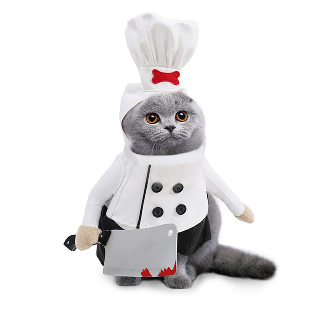 Spooky & Fun Halloween Pet Costume! Transform Your Furry Friend Into A Hilarious 'Knife-Wielding Chef' With This Realistic Fake Knife Accessory.