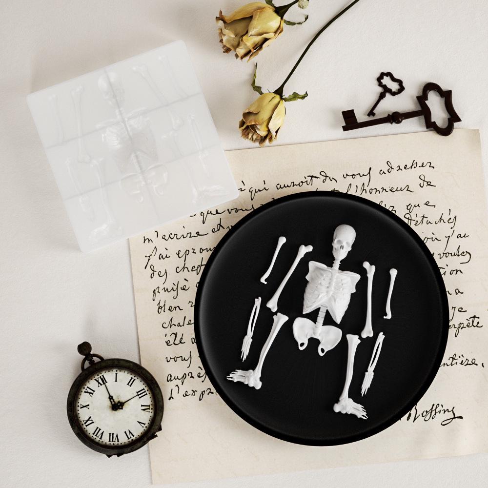 Маковая тыква Череп Настольная подставка Силиконовая форма для DIY украшений из эпоксидной смолы и гипса