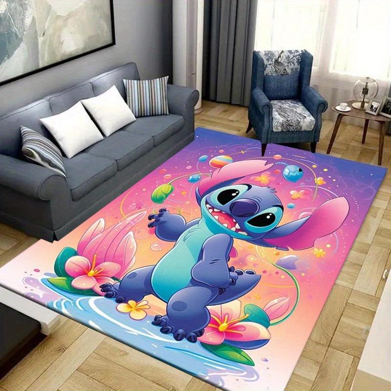 1pc Stitch Pattern Area Rug Soft Flannel Floor Mat for Living Room,Office,Bedroom and Carpet