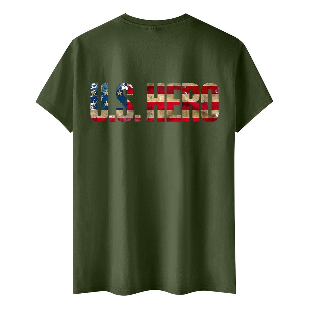 Men's Printed Short Sleeve T-Shirt Men's Loose Casual Short Sleeve Top