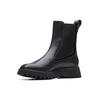 Clarks Classic Vintage British Style Short Chelsea Boots Women boots Black 261747084