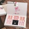 Butterfly Dance Color Box: Blush Necklace & Matte Lip Gloss Four-Piece Set