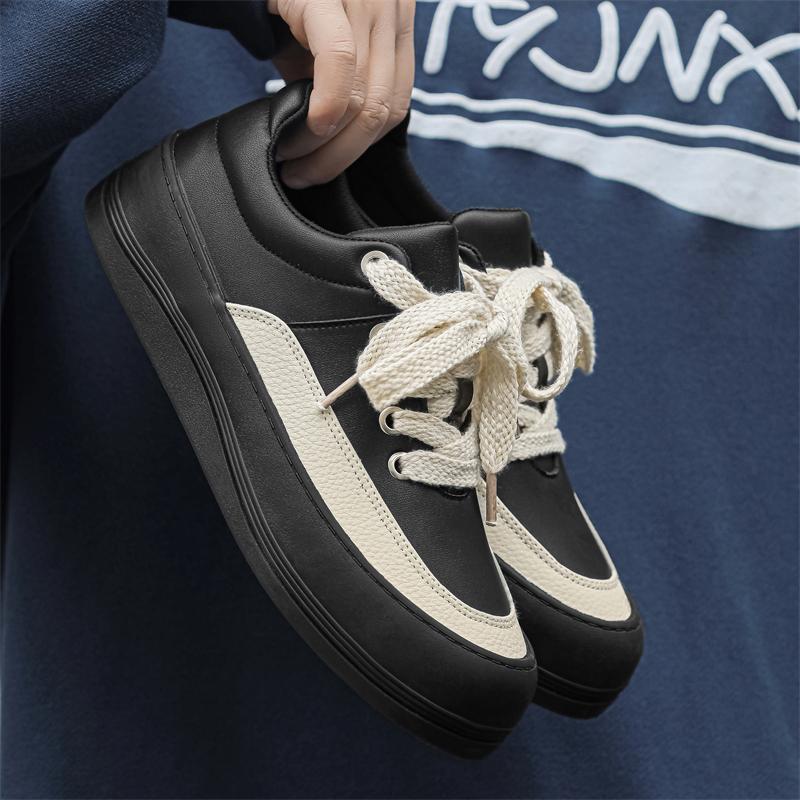 Мужские вулканизированные туфли, модные удобные туфли на платформе, мужские нескользящие износостойкие повседневные спортивные туфли, мужские белые туфли