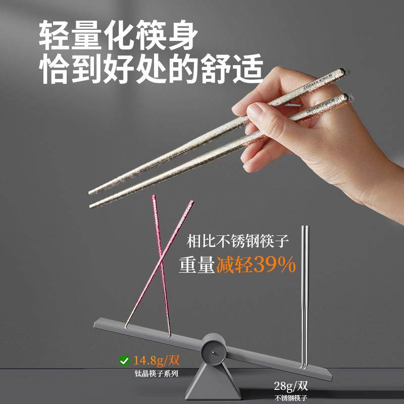 Chui Dahuang Pure Titanium Chopsticks Gift Set