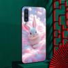 A Cute Rabbit With A Purple Hat Case for Samsung Galaxy A10s A50 A50s A02s A03s A20 A30 A20e A70 A70s A20s A30s A10 Black Cover