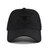 Cotton Front Mesh Back Trucker Cap, Bull Skull Print Adjustable Snapback Baseball Hat Unisex Western Style Outdoor Sports Sun Hat
