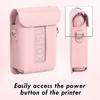 Rieibi mini Link3 Case, Compatible with FUJIFILM Instax Mini Link3, Shoulder Strap PU Leather Pink 13.5*9.7*4CM