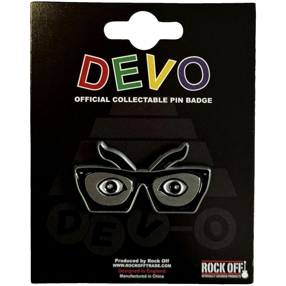 DEVO Oh Pin Glasses Badge
