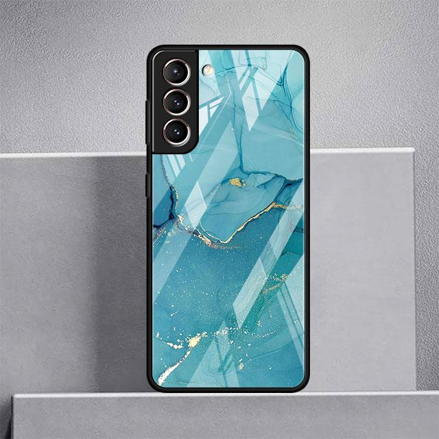 Мраморный узор 3 стеклянный чехол для Samsung Galaxy S22 S20 FE S21 Plus чехол для телефона S10 5G S9 Note 20 Ultra 10 Lite Shell