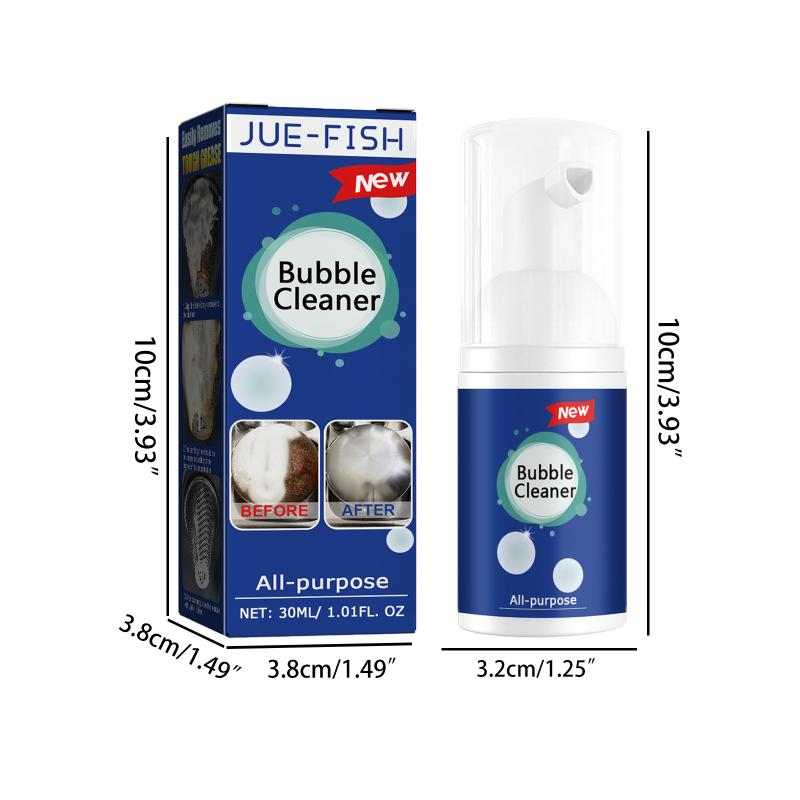 Oil Stain Remover Bubble Cleaner Spray Multi-Purpose Rinse-Free Deep Cleaning for Kitchen Range Hood Home Appliances