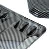 2x Carbon Fiber Look Car Bonnet Air Intake Flow Side Vent Hood Scoop Cover Trim