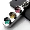 3D Silvery Traffic Light Signal Pendant Key Ring Keyfob Keychain Creative Gift