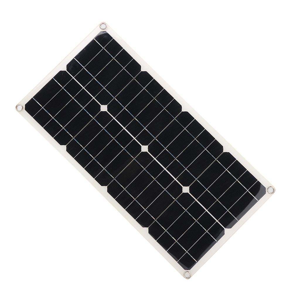 25W Dual 5V USB Flexible Single Crystal Solar Power Panel Kit Car Battery Charger Controller
