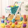 Kids Shopping Cart Trolley Play Set Toy Grocery Shopping Trolley Children's Toys Playing House Kitchen Toys for Toddler Aged