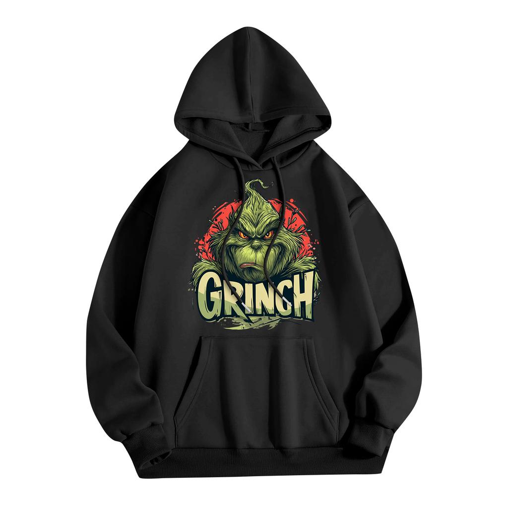 Women's Fashion Christmas Printed Casual Hooded Sweatshirt With Pockets