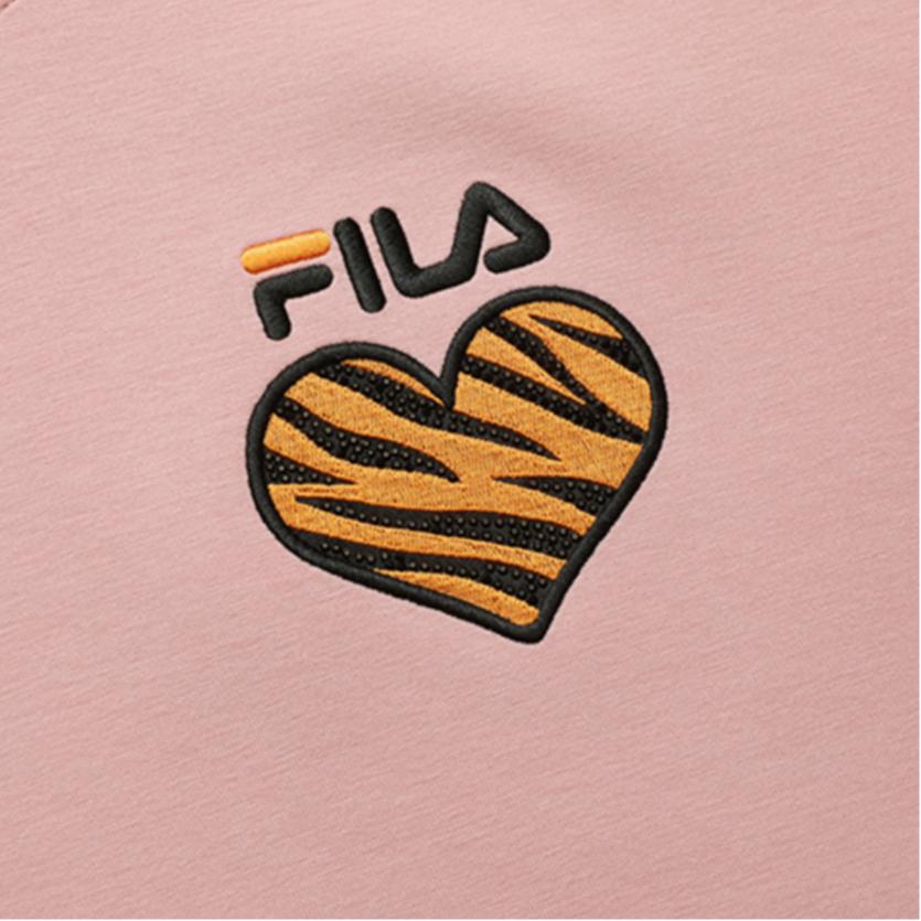 Fila Логотип Вышивка Сердце Спортивная Толстовка Женские толстовки Agar-Pink F11W148211F-PK