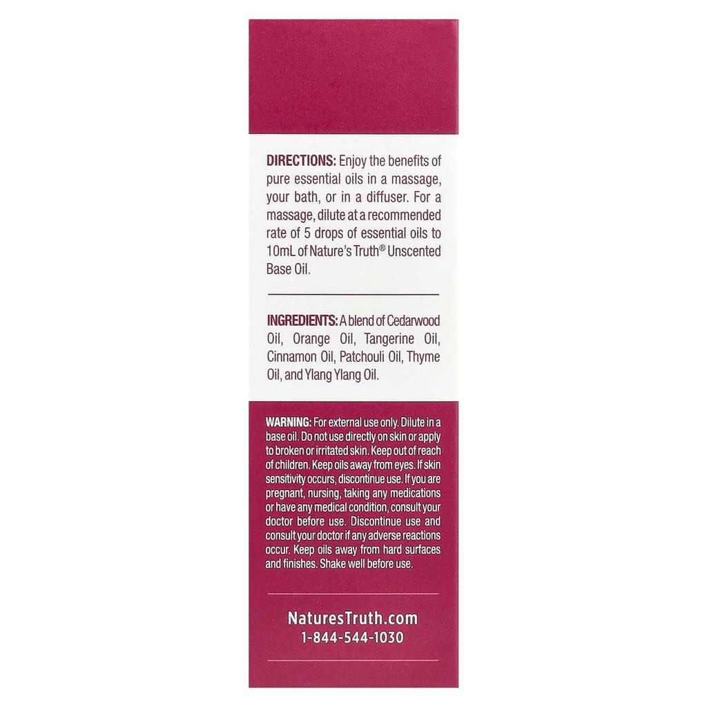 Nature's Truth Pure Essential Oil, Balancing Peace, 0.51 Fl Oz (15 Ml)