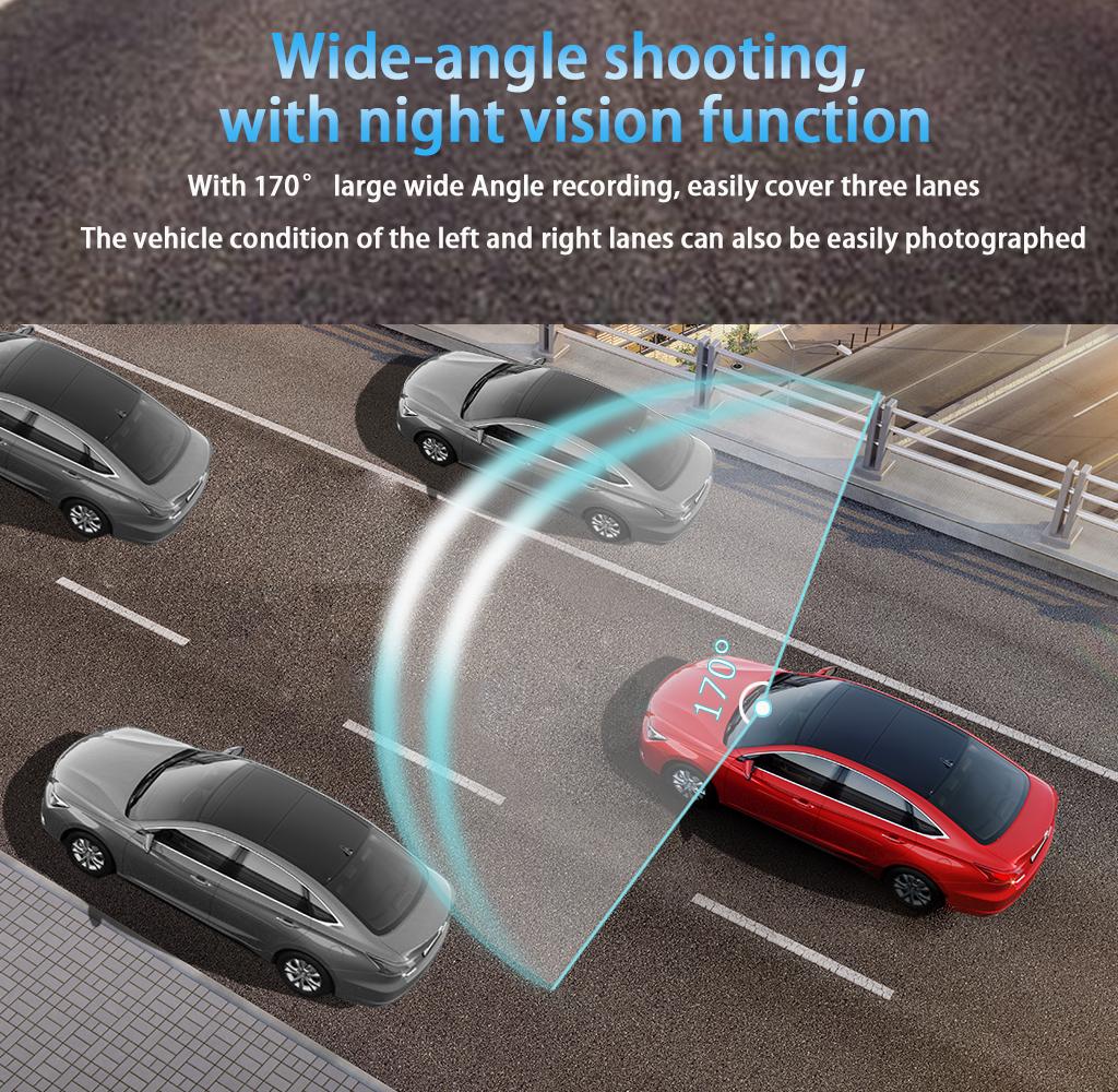 New HD 4K Dashcam Car Camera Front Rear Night Vision Loop Recording 24H Parking Monitor Recorder Vehicle Accessories Hidden Type