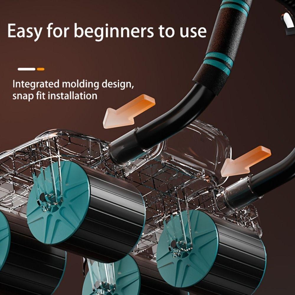 6/8 Elbow Support Abdominal Workout Roller Four-Wheel Core Strengthening Trainer  Men/Women