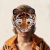 Маска мультяшного тигра, животное, реквизит на Хэллоуин для костюмированной вечеринки и косплея
